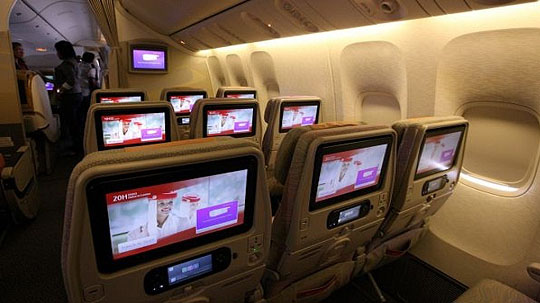 Emirates предлагает самые большие развлекательные мониторы